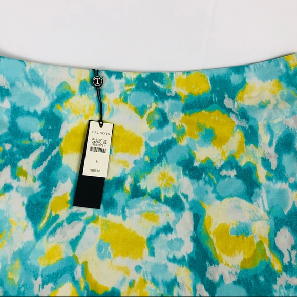 New Talbots Pencil Skirt Abstract Pattern Size 8 - Picture 4 of 8